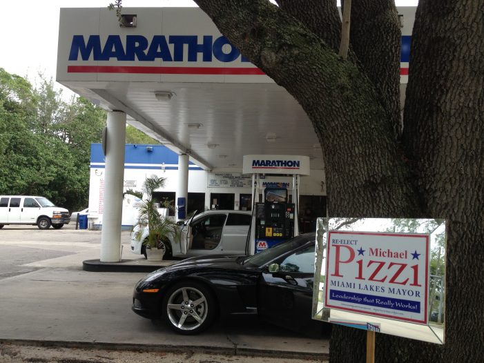 More mirrored signs for Mayor Muscles in Miami Lakes?