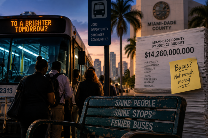 The $14 billion Miami-Dade budget is balanced on the backs of bus riders