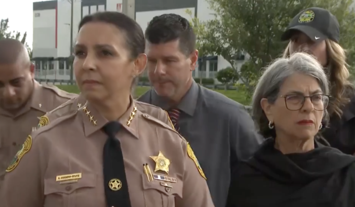 Sheriff Rosie muscles Mayor Daniella out of the way at MIA crash presser